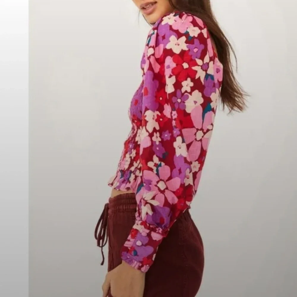 Free People Ariana Printed Top - Party Combo